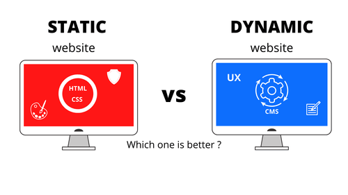 What is the difference between a static and dynamic website?