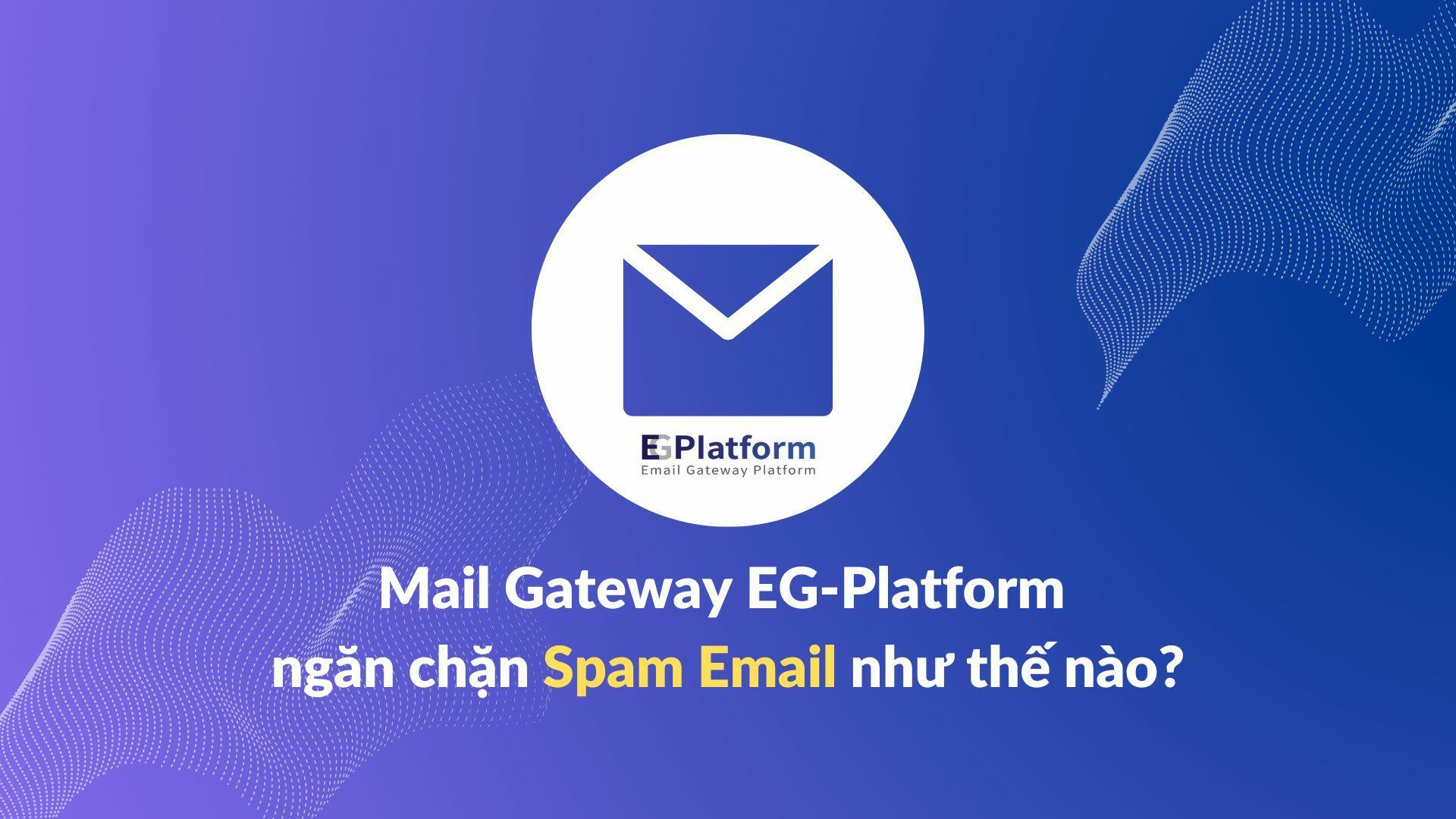 How does Mail Gateway EG-Platform prevent spam email?