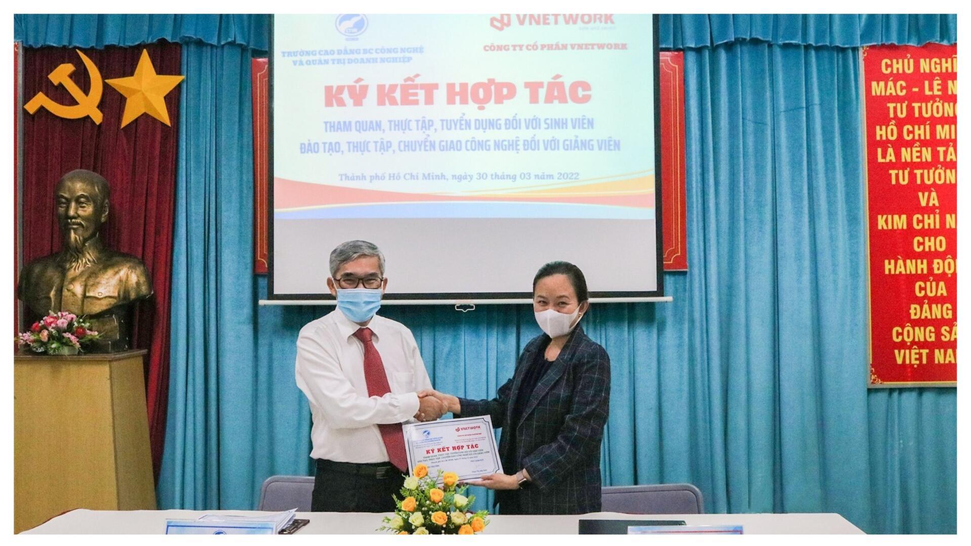 VNETWORK cooperation agreement with the College of Technology and Business Administration